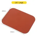 Large rectangular storage box lid in terracotta brown 34.5x24.8cm - 34.5x24.8cm