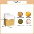 1100ml transparent airtight grain storage container for soybeans, millet, mung beans, and rice. - Small (4686) / 1100mL Pack