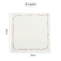 8 Layers thickened cotton gauze dishcloth 25cm x 25cm square towel for kitchen cleaning - 8 Layers (1 Piece) / White / 25*25cm