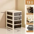 4-tier transparent desktop storage drawer organizer for cosmetics and stationery - 13x16.5x21.5cm