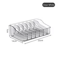 Transparent white multi-compartment seasoning bag organizer box for kitchen storage - Compartmentalized Storage Box / 1 Piece / Clear