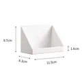 White slanted plastic makeup organizer dimensions: 11.5x8.3x8.7cm bathroom storage box - 1 Piece/Pack / White
