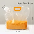 Heavy-duty transparent grain storage bag with orange handle and nozzle, 2.5kg capacity - Thickened Style (Horizontal) / 2.5kg Capacity