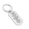 Stainless steel dog tag keychain with 'Today a bride tomorrow a wife' engraving - Silver Dog Tag (Today A Bride)