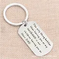 Father's Day stainless steel dog tag keychain with sentimental husband engraving - Dog Tag Style