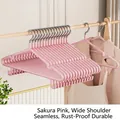 Thickened non-slip cherry blossom pink clothes hangers for non-marking wardrobe storage - Thickened (45g) / Upgraded with Hook - Pink