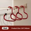 Durable red multi-functional closet organizer hook for hanging bags, hats and belts - 1 Piece / Red