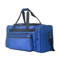 Stijlvolle grote blauwe glitter sporttas met meerdere vakken voor reizen en fitness - Maat L (57.5*32.5*27.5) / Saffierblauw