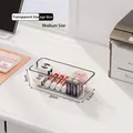 Organizador de escritorio mediano en acrílico transparente para papelería, 20x9,5x6cm - Mediano (20*9.5*6cm)