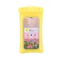 Yellow waterproof phone pouch with airbag floating design for touchscreen use while swimming - High Transparency Airbag Style / Yellow (Airbag Model)