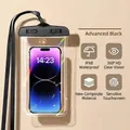 IPX8 waterproof phone pouch in advanced black with lanyard for swimming - Classic Style (Without Airbag) / Black