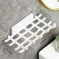 White plastic wall-mounted soap dish with adhesive backing and drainage holes - Upgraded Style (Storage & Drain 2-in-1) / 1 Piece / White