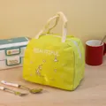 Vista dettagliata della borsa termica per il pranzo verde lime con simpatico cartone animato - Verde