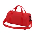 Vibrant red cylindrical sports duffel bag with handles for dance and yoga equipment storage - S / Red