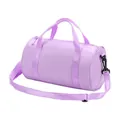 Lavender purple waterproof barrel fitness bag for yoga dance and gym shoe storage - S / Violet