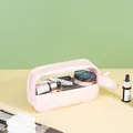 Trousse de toilette rose en PVC avec fenêtre transparente pour organiser les cosmétiques - PVC 40 Soie + Cuir PU / Rose Petit