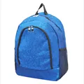 Grote blauwe glitter rugzak voor studenten en reizen met een unieke uitstraling - L / Saffierblauw