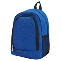 Stylish royal blue glitter backpack featuring a shimmering texture and side mesh pocket - S / Sapphire Blue