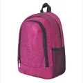 Stylish pink glitter backpack with large capacity for school and outdoor travel - S / Rose Red