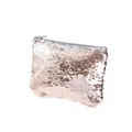 Elegant shimmering rose gold mermaid sequin pouch for makeup or stationery storage - 21.5*16CM / Gold Flip Silver
