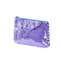 Portable purple mermaid reversible sequin pouch for makeup and stationery storage bag - 21.5*16CM / Purple Flip Green