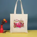 Bolso de lona crema con estampado colorido de Proud Nurse Mom y temática médica - 35*39cm / Ilustración Proud Nurse Mom (Nurse-54)