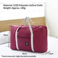 Foldable burgundy travel storage bag made of 210D Oxford cloth, size 46x30x13cm - 46x30x13cm / Burgundy