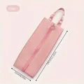 Portable pink waterproof travel storage bag for underwear and cosmetics, size 28x11cm - 28x11cm / Pink