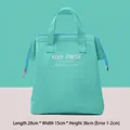 Insulated mint green lunch bag for office meals, dimensions 28x15x36cm, waterproof - Strapless / L / Green