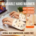 Wearable self-heating hand warmer patches with cute patterns for winter warmth and comfort - Cute Bear (Pair)