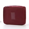 Borsa da toilette da viaggio bordeaux di grande capacità e organizer per trucchi - Borgogna