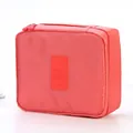 Bolsa de aseo de viaje grande en color melocotón con cremallera y parche de viaje - Rojo sandía