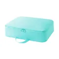 Turquoise expandable compression packing cube for travel and wardrobe clothing storage - L / Sky Blue