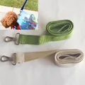 Outdoor pet backpack with adjustable straps and durable nylon leash in green and beige - Leash (Random Color)