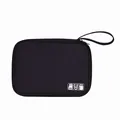 Sac organisateur électronique portable en cationique noir pour câbles et accessoires - M / Noir