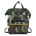 Large camouflage waterproof backpack with top handles for daily commute and mommy use - 30 Inch / Camouflage