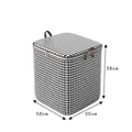 Large capacity foldable laundry storage bag with black and white houndstooth pattern 58cm - 180L (58*50*58) / Houndstooth