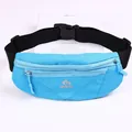 Professionelle hellblaue Sport-Gürteltasche mit verstellbarem Gurt und Doppelreißverschluss - Blau