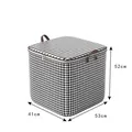 Premium large capacity houndstooth quilt storage bag with handles, size 53x41x52cm - 140L (53*41*52) / Houndstooth