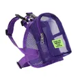 Purple breathable mesh dog backpack harness for small pets and puppies - Purple