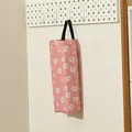 Práctico organizador de pared para bolsas de plástico rosa con margaritas - Sombrero de margaritas rosa