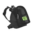 Black breathable mesh dog harness backpack with adjustable straps for small pets - Black