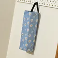 Organizador colgante azul para bolsas de basura con margaritas para almacenamiento cocina - Margarita Azul