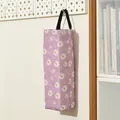 Organizador de bolsas de plástico de pared cocina con diseño margaritas moradas - Púrpura