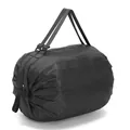 Bolsa de compras plegable plisada negra de gran capacidad para el uso diario eco - Negro Puro