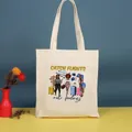 Bolso de lona a la moda con diseño 'Catch Flights Not Feelings' e imagen de viaje - 35*39cm / Sister-2