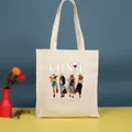 Bolso shopper de lona moderno con estampado 'Girls Trip' e ilustraciones de cuatro mujeres con estilo - 35*39cm / Sister-3