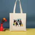 Bolsa de lona con ilustración de moda 'Girls Trip' y estampado - 35*39cm / Sister-13