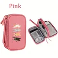 Gran bolsa rosa para accesorios digitales con un diseño de gatos animados lindos - Cuatro Gatos / Rosa