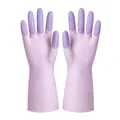 Guanti da pulizia in gomma impermeabile viola resistenti con trama antiscivolo - Taglia L / Viola